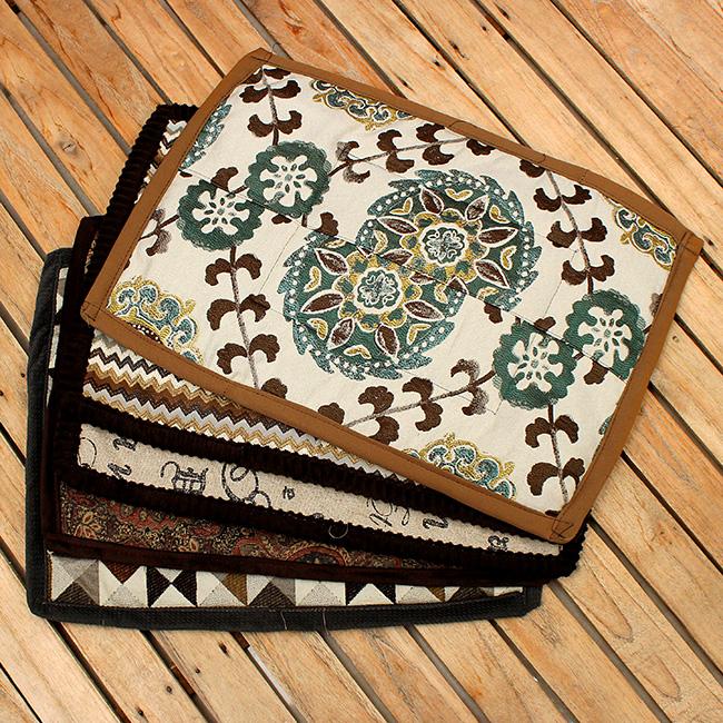 [HCM]Combo 5 thảm họa tiết thổ cẩm chất liệu sợi cotton thấm nước tốt bền dễ vệ sinh - kích thước 40x60 cm