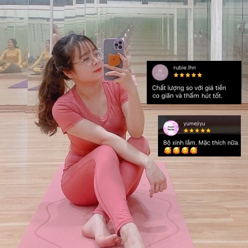 Bộ tập gym nữ, quần áo tập gym nữ cộc tay chất đẹp