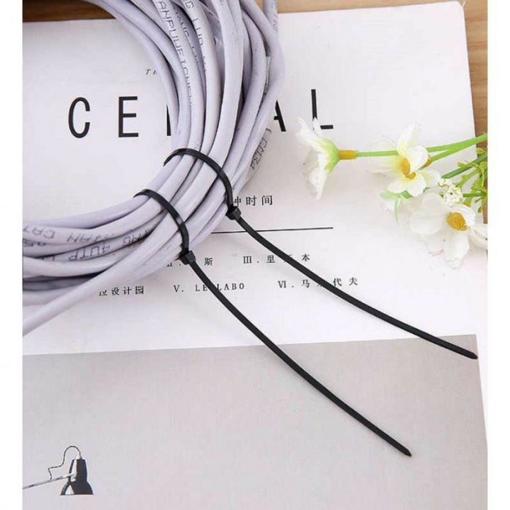 100 dây rút nhựa màu đen loại 25cm