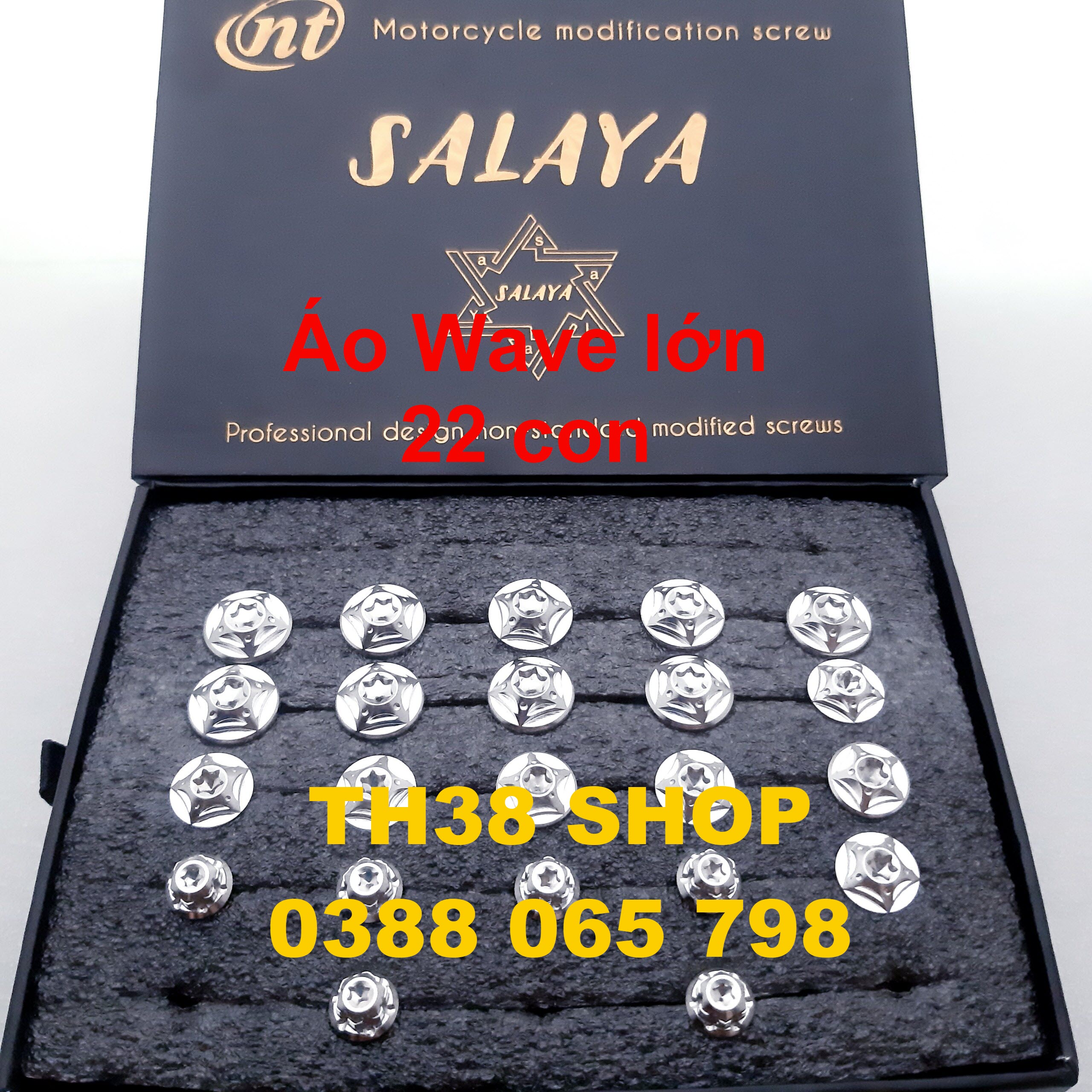 ốc áo salaya wave lớn [bộ 22 con + 2  có ốc đầu đèn]