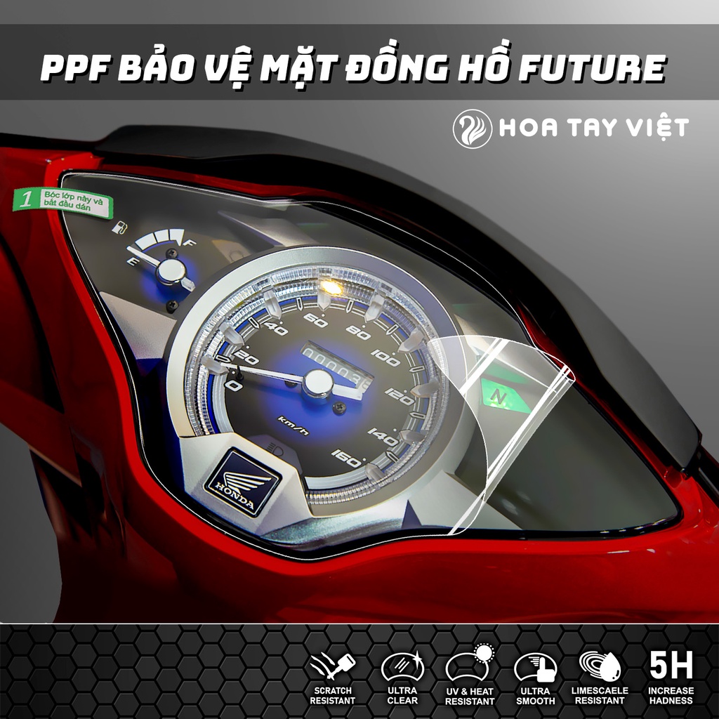 Miếng dán ppf xe future 125 bảo vệ mặt đồng hồ honda future