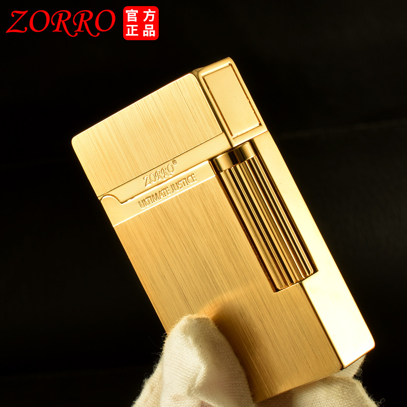 (Z612) Bật lửa đá xăng Zorro nguyên khối hợp kim đầy cá tính