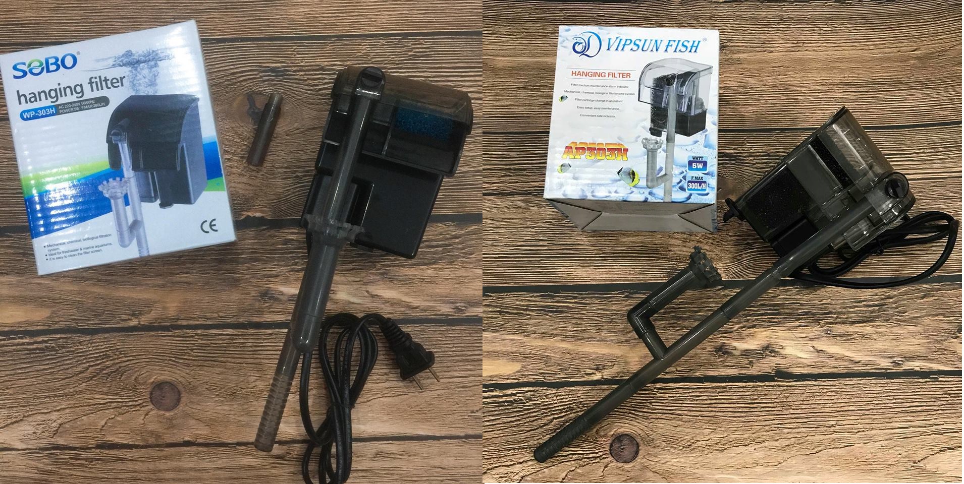 Máy Lọc Thác Nước Bể Cá Cảnh - Kết hợp hút mặt hút váng hồ cá sobo / Vipsun 303H cho hồ 20cm -35cm