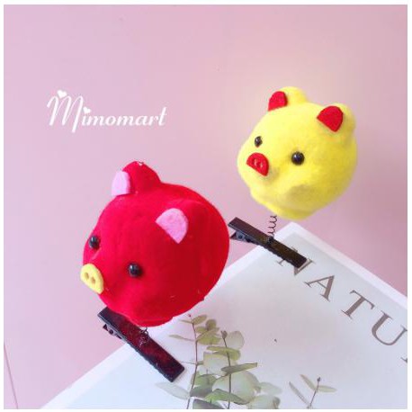 Kẹp tóc lò xo gà con kẹp tóc lò xo lợn dễ thương