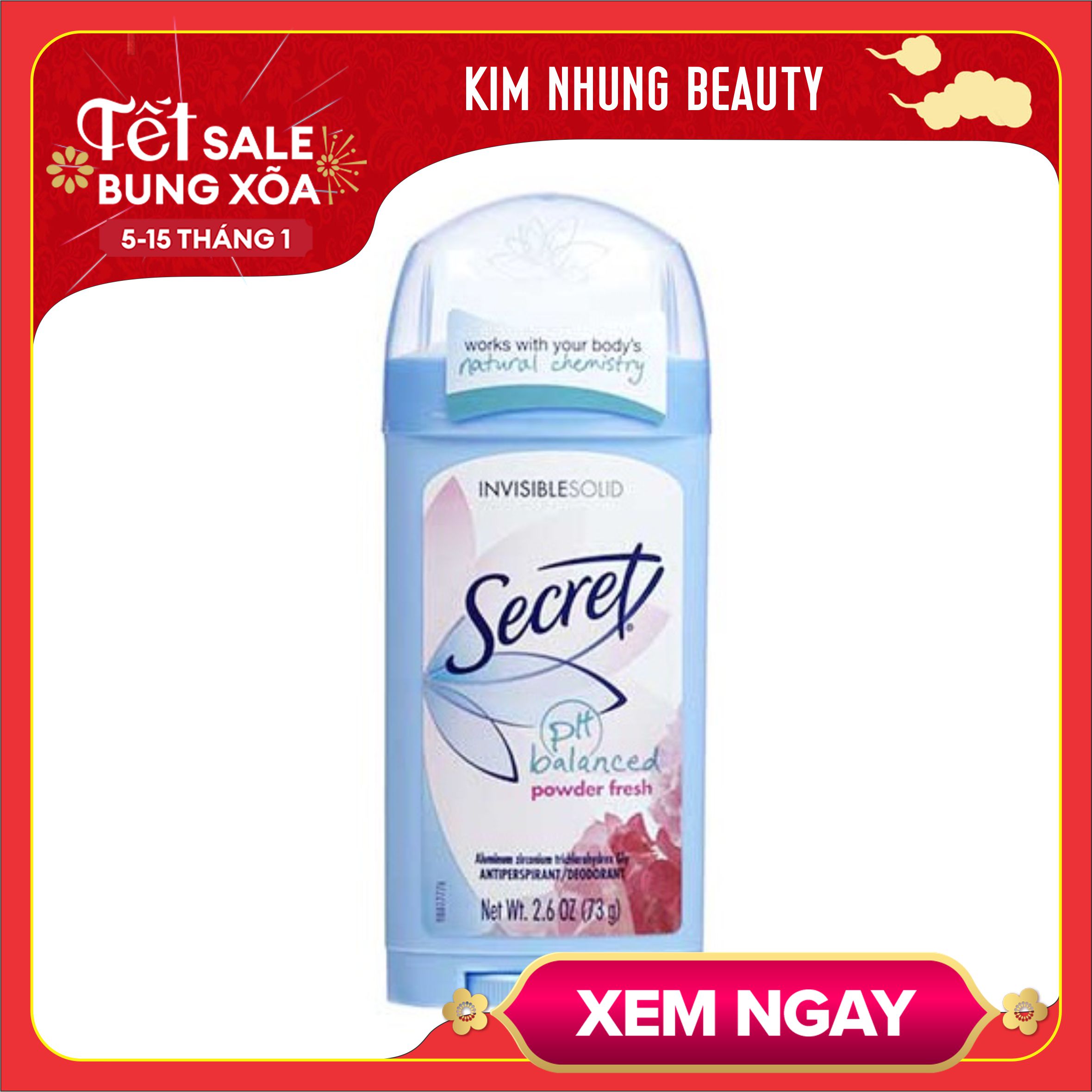 Lăn khử mùi secret 73g