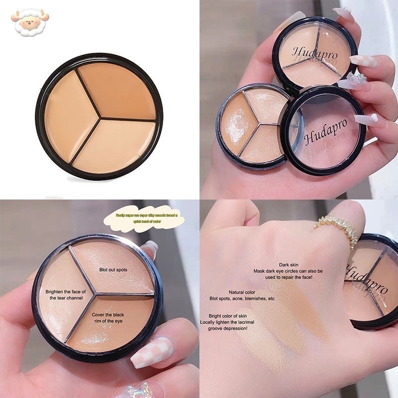 Kem Che Khuyết Điểm Sweet Mint (số 03) 3 Màu Che Phủ Quầng Thâm Nếp Nhăn Chống Nước