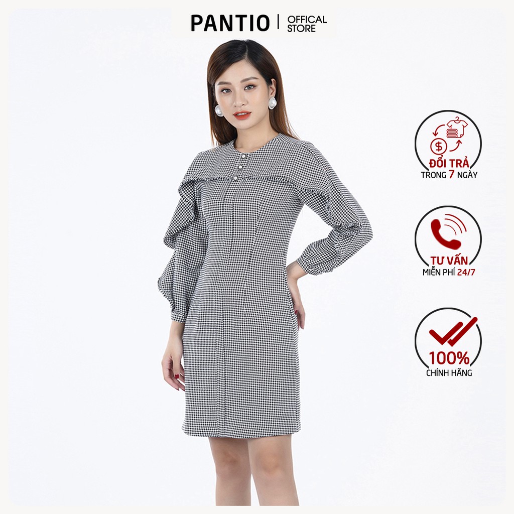 Đầm công sở chất liệu dạ len dáng suông dài tay fdc92895 - pantio