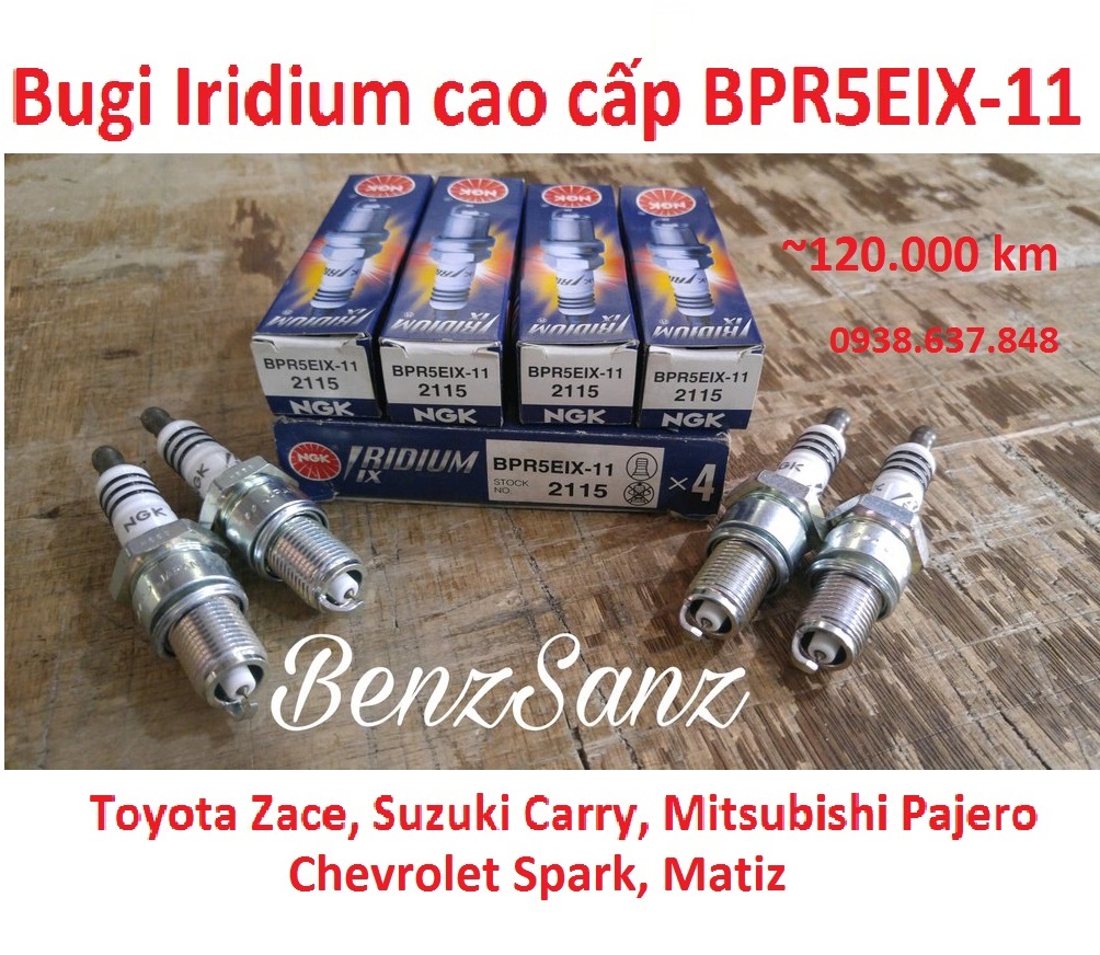 Bugi NGK Iridium cao cấp dùng cho Toyota Zace Suzuki Carry Pjero Matiz Spark