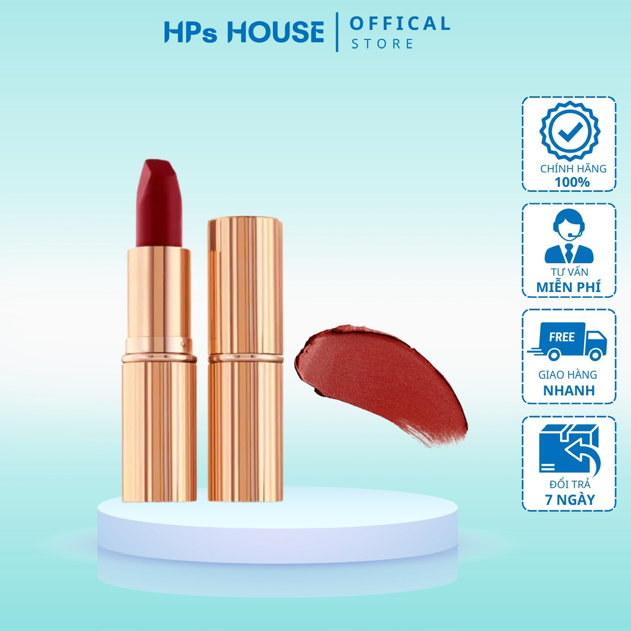 Son môi lì Charlotte Tilbury màu Walk of No Shame - berry rose