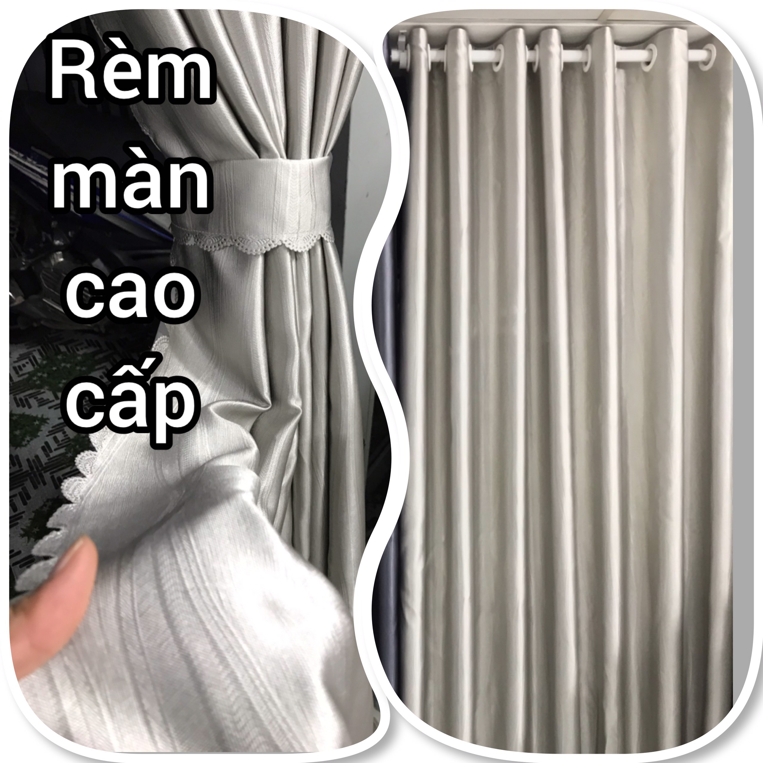 SỐC rèm cửa đẹp MÀU GHI giá siêu tốt