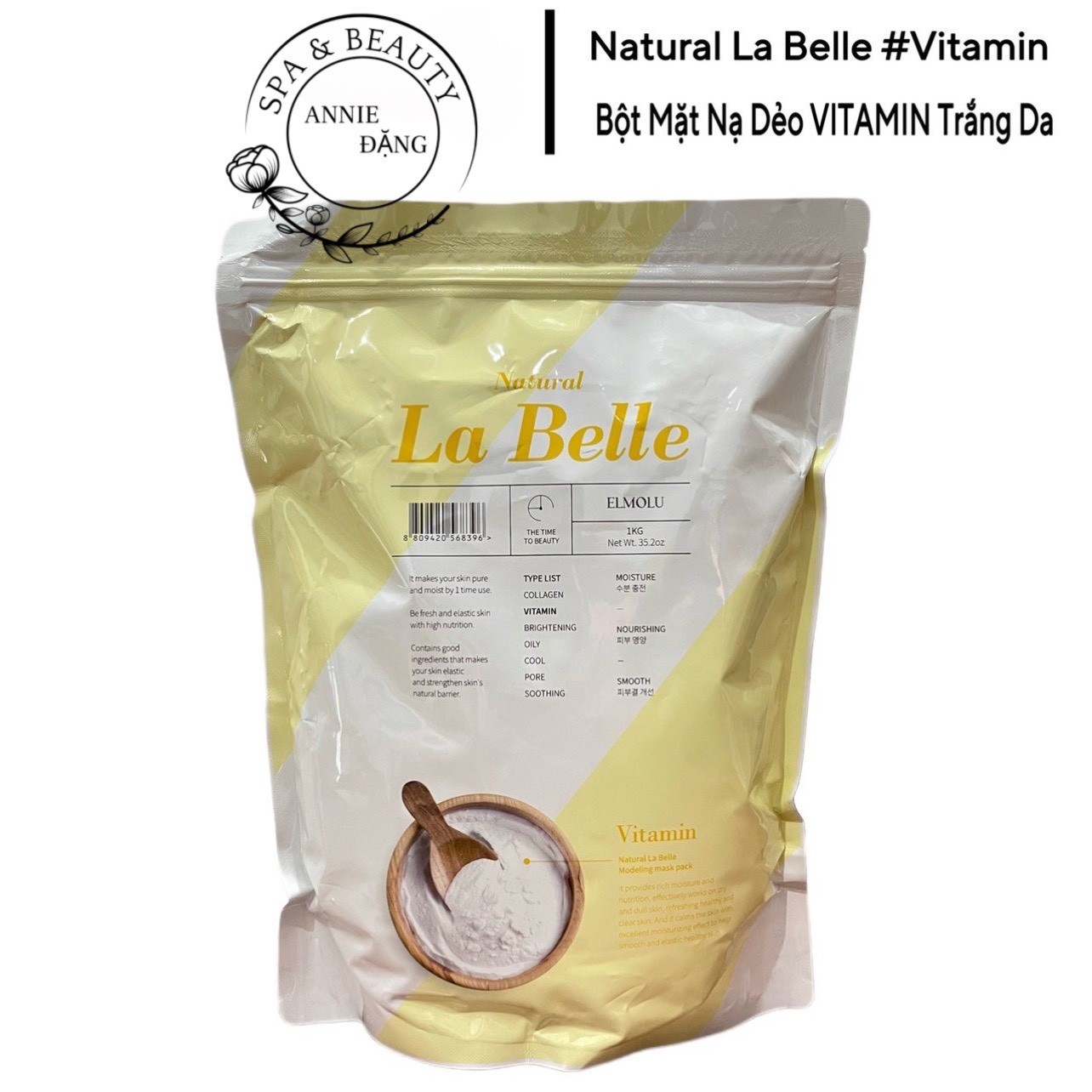 Bột Mặt Nạ Elmolu Natural La Belle Modeling Mask Pack Vitamin 1kg