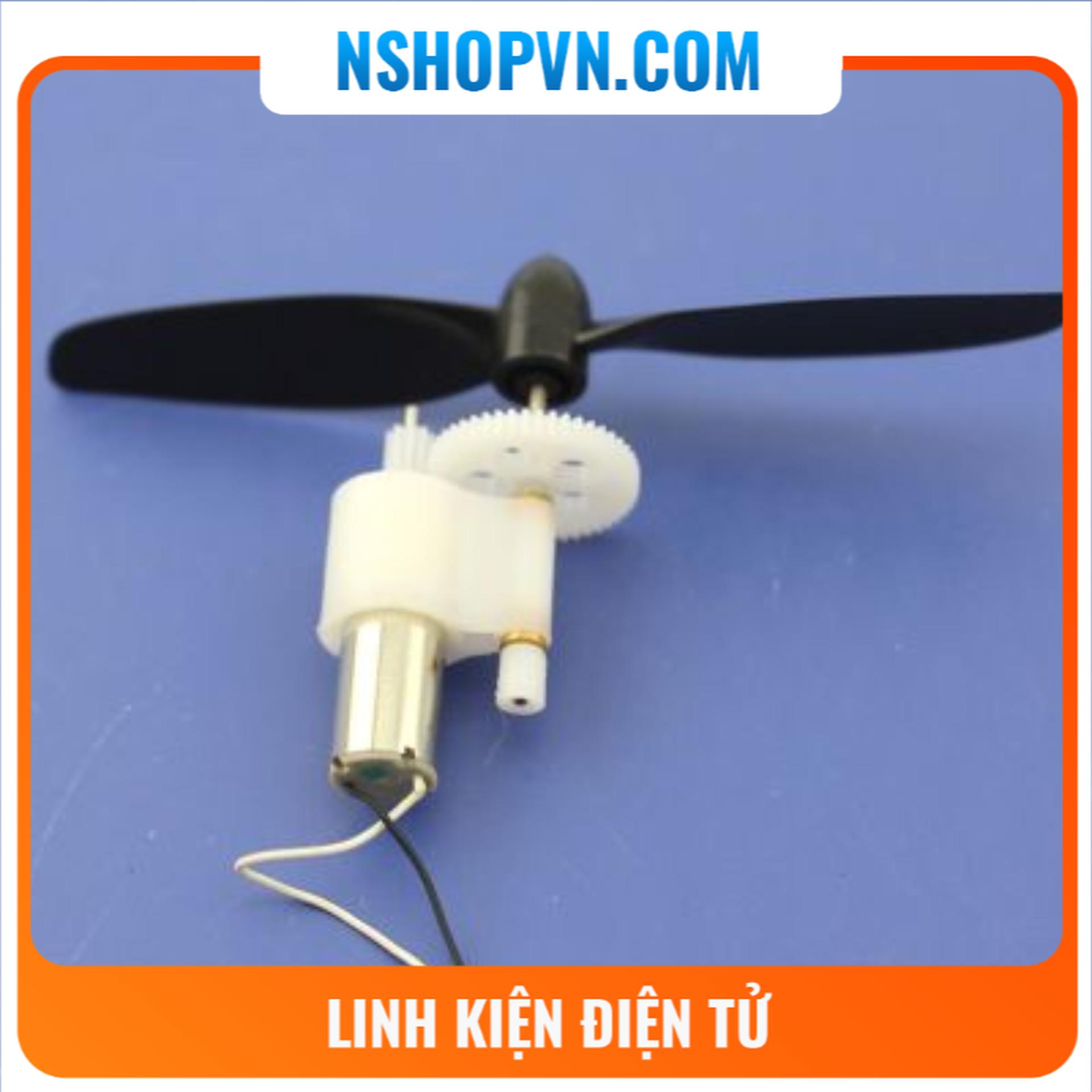 Động cơ coreless 720 giảm tốc kèm cánh quạt R