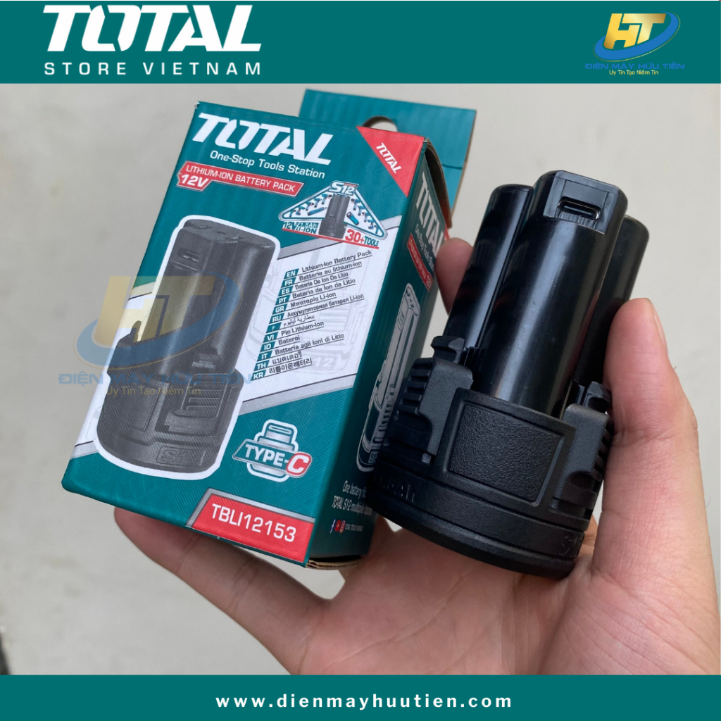Pin lithium 12v total tbli12153