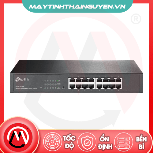 1000mbps, tp-link tl-sg1016d - switch lắp tủ/ để bàn 16 cổng - tốc độ đúng 1gigabit - hàng
