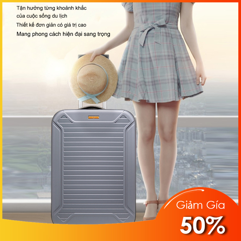 Vali kéo du lịch siêu mỏng khi gấp gọn chỉ mỏng 7cm,Vali du lịch size 20-24 inch có khóa chống trộm