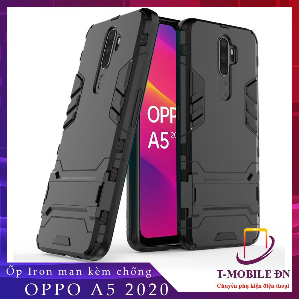 Ốp lưng Oppo A5 2020 chống sốc iron man kèm chống xem video tiện lợi