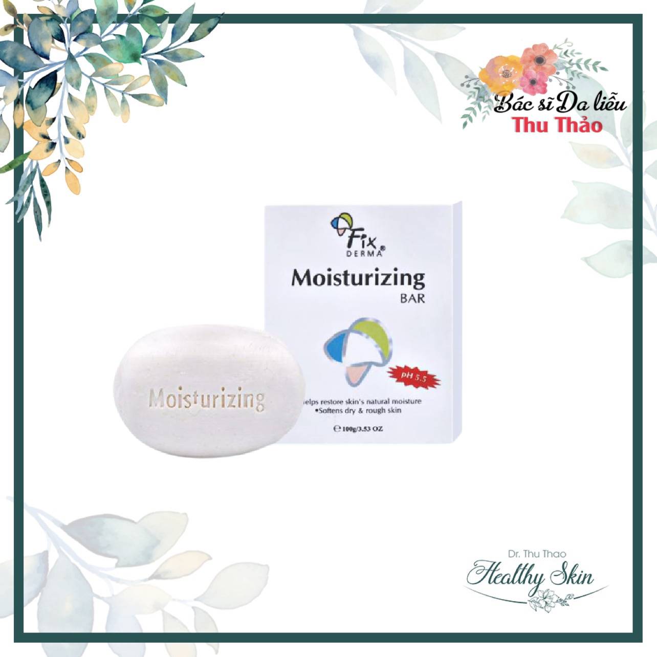 Xà phòng làm sạch, dưỡng da fixderma moisturizing bar