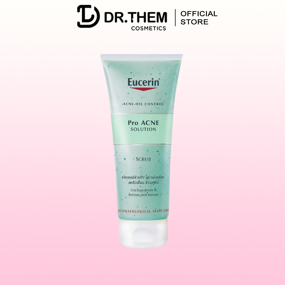 Gel tẩy tế bào chết cho da mụn eucerin pro ace solution scrub 100ml dr thêm