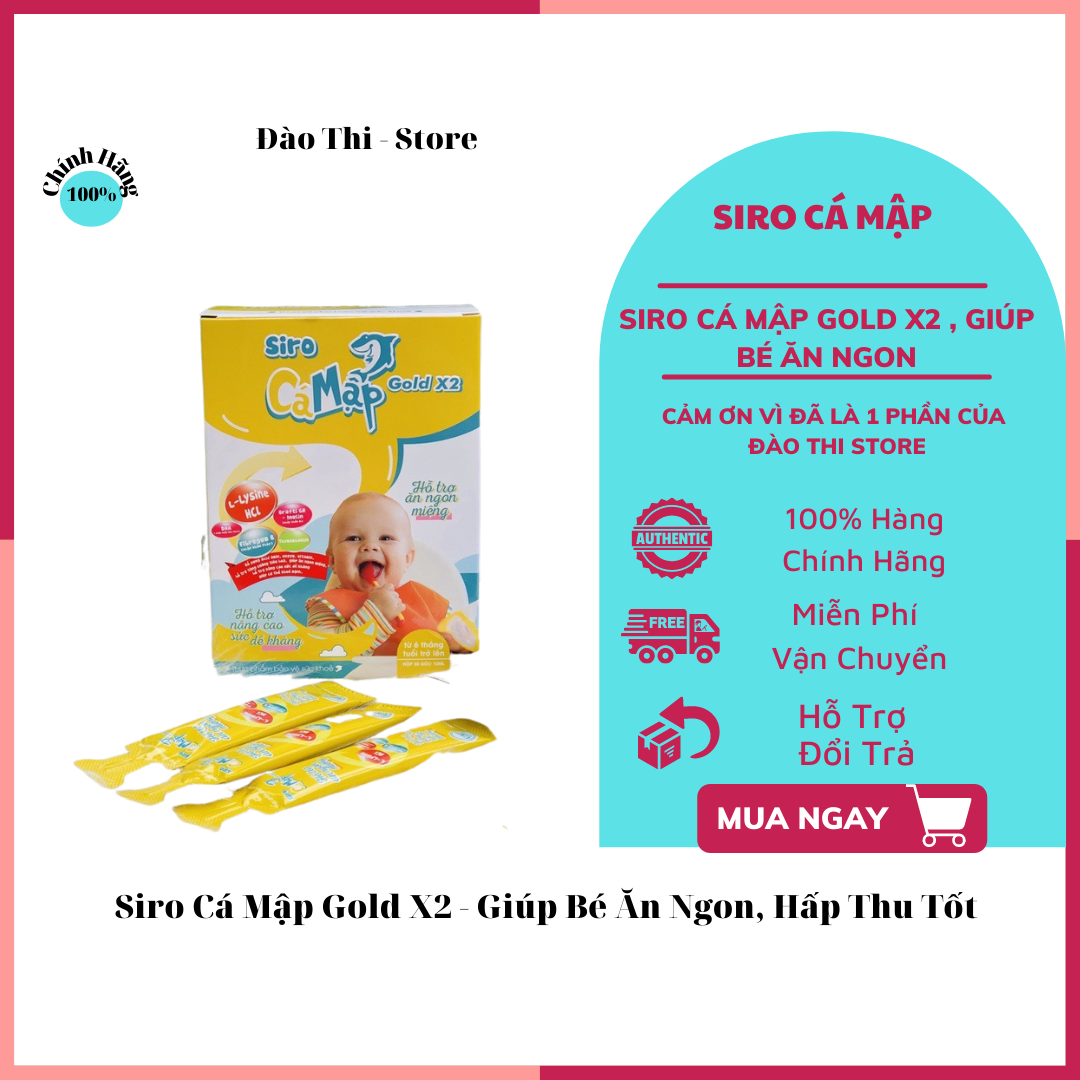 [ Chính Hãng ] Siro Cá Mập Gold X2 _ Giúp Bé Ăn Ngon,Tiêu Hoá Tốt , Tăng Sức Đề Kháng