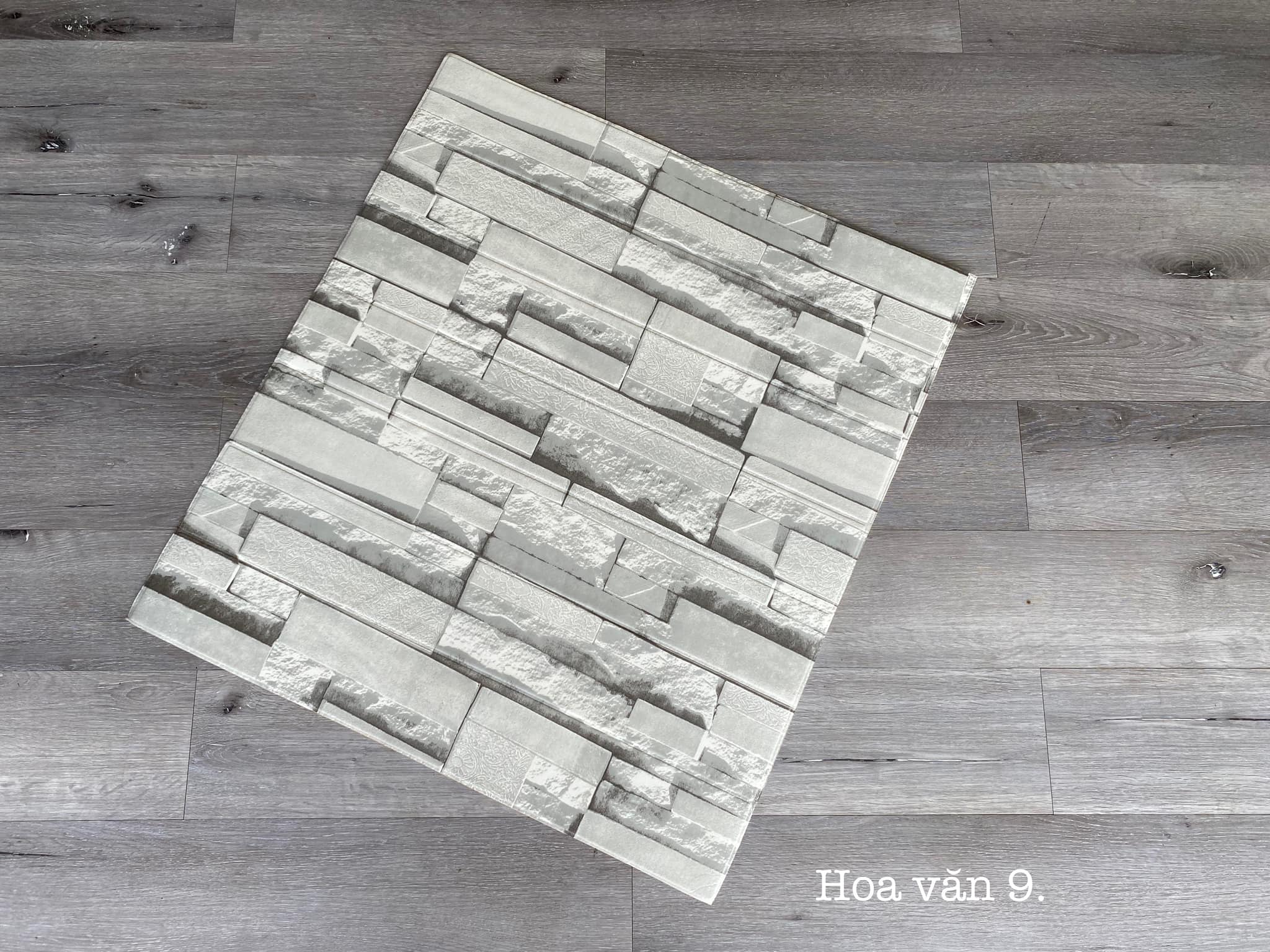 [Hàng mới] 10 tấm Xốp dán tường hoa văn giả gạch Bê tông phong cách hiện đại , đường phố