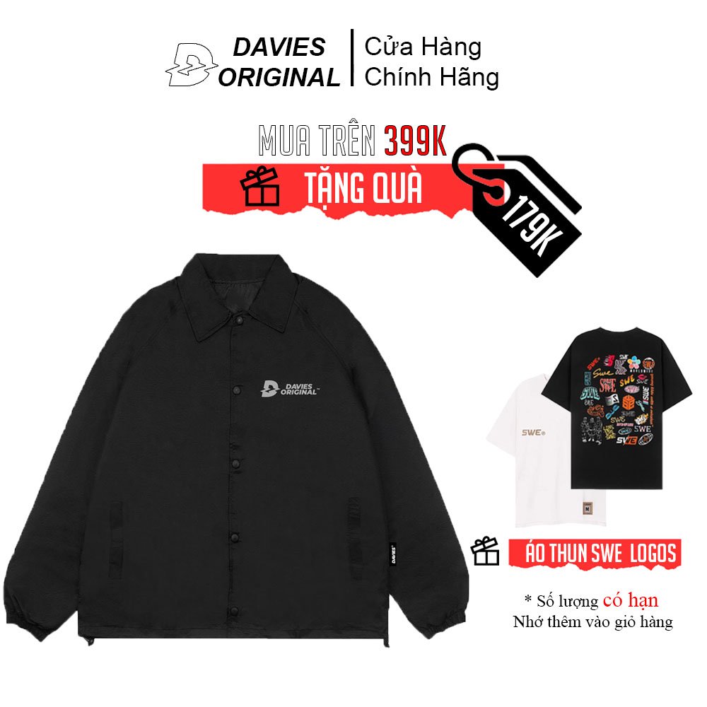 [HCM]Áo khoác Davies Original local brand chất dù 2 lớp ulzzang form rộng unisex nam nữ DSW Jacket Original Reflective thời trang streetwear Hàn Quốc