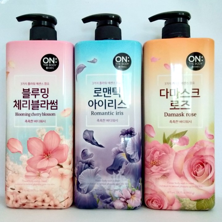 Sữa Tắm Dưỡng Ẩm Trắng Da Hương Nước Hoa Lãng Mạn On The Body Body Wash 900g (100% Korea)