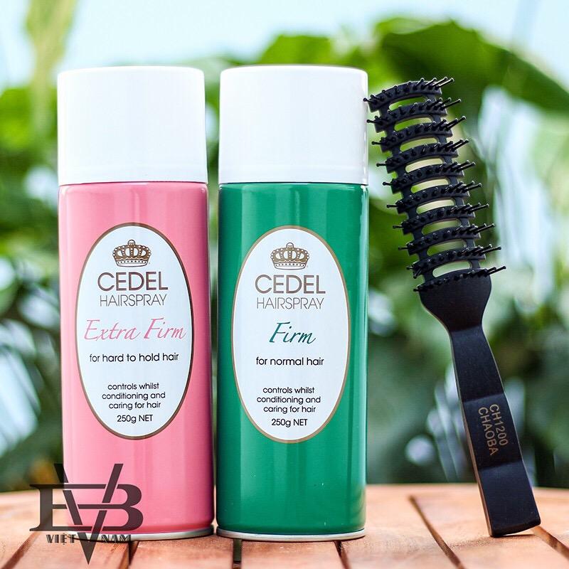 Gôm xịt tóc cedel hairspray 250g dưỡng & bảo vệ tóc - keo xịt tóc tạo kiểu nam nữ + tặng lược tạo kiểu cao cấp