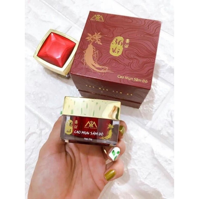 Cao mụn sâm đỏ 36 vị meea organic - hộp 15 gam