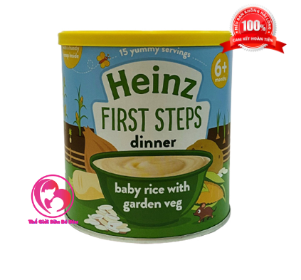 Bột ăn dặm Heinz mặn gạo sữa rau củ dành cho bé, 6 tháng, hộp 200g