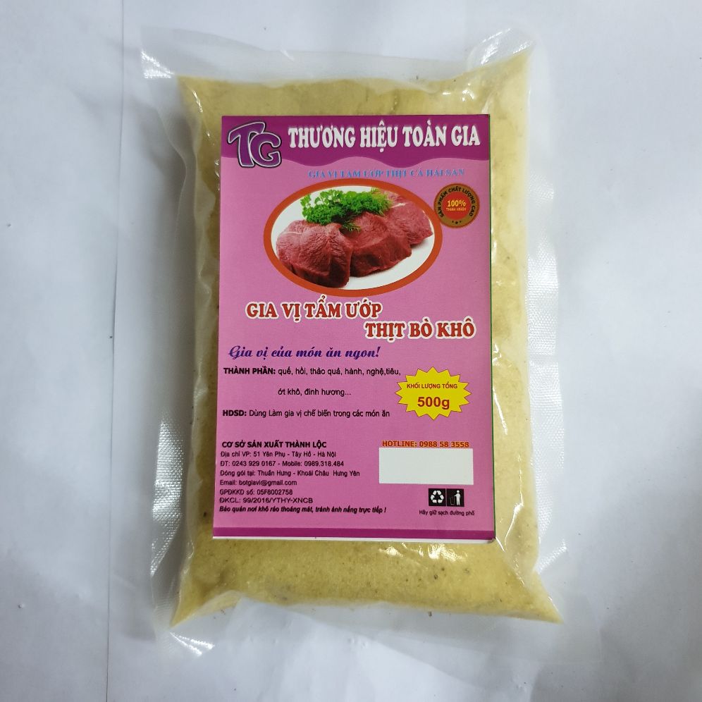 Gia vị ướp bò khô có muối