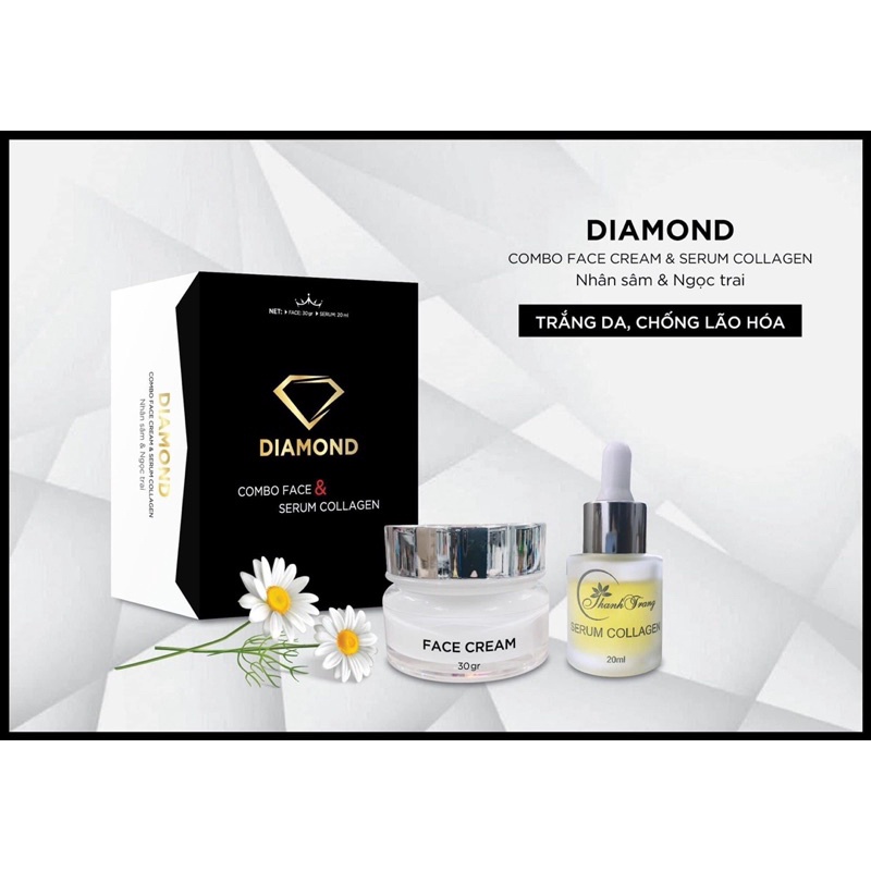 [HCM]Kem Face Diamond - Serum Collagen Thanh Trang BẬT TONE sau tái tạo.