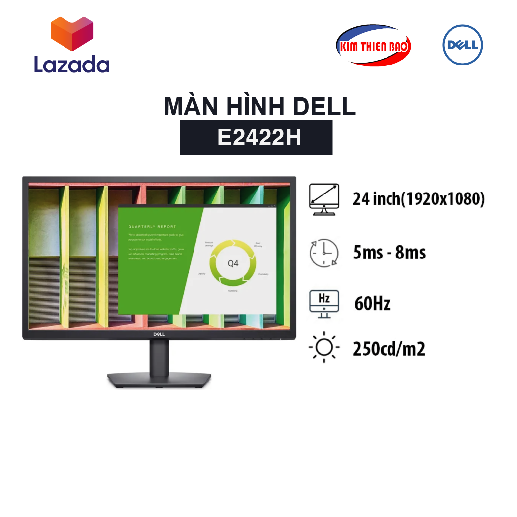 Màn hình máy tính Dell E2422H 23.8 inch | IPS | Full HD | 60Hz