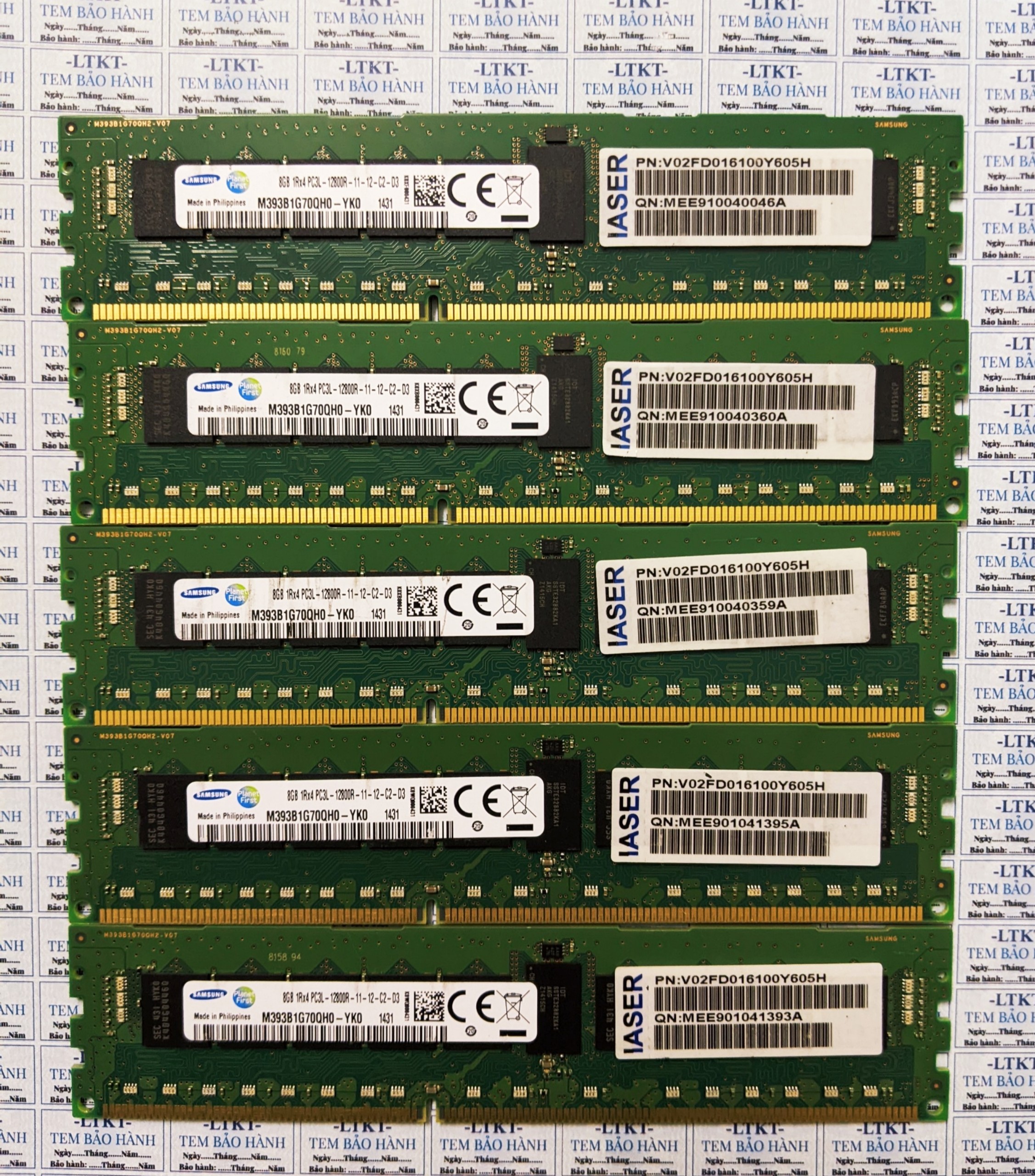 Ram Server `6GB 8GB ECC REG DDR3/DDR3L buss 1600 /12800R Samsung-Sk Hynix tháo máy
