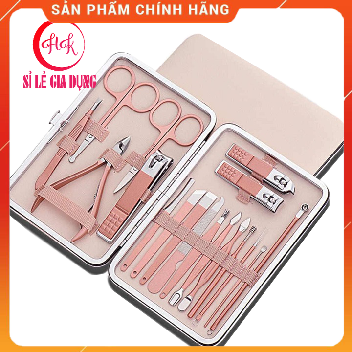 Bộ Cắt Móng Tay, Bộ Làm Móng Tay, Bộ Bấm Móng 18 Món Đa Năng, Bấm Dũa Móng Tay 3DM, Dụng Cụ Làm Nail, Nail Care Cao Cấp Nhiều Dụng Cụ Tiện Lợi, Bo kiem cat mong tay cao cap