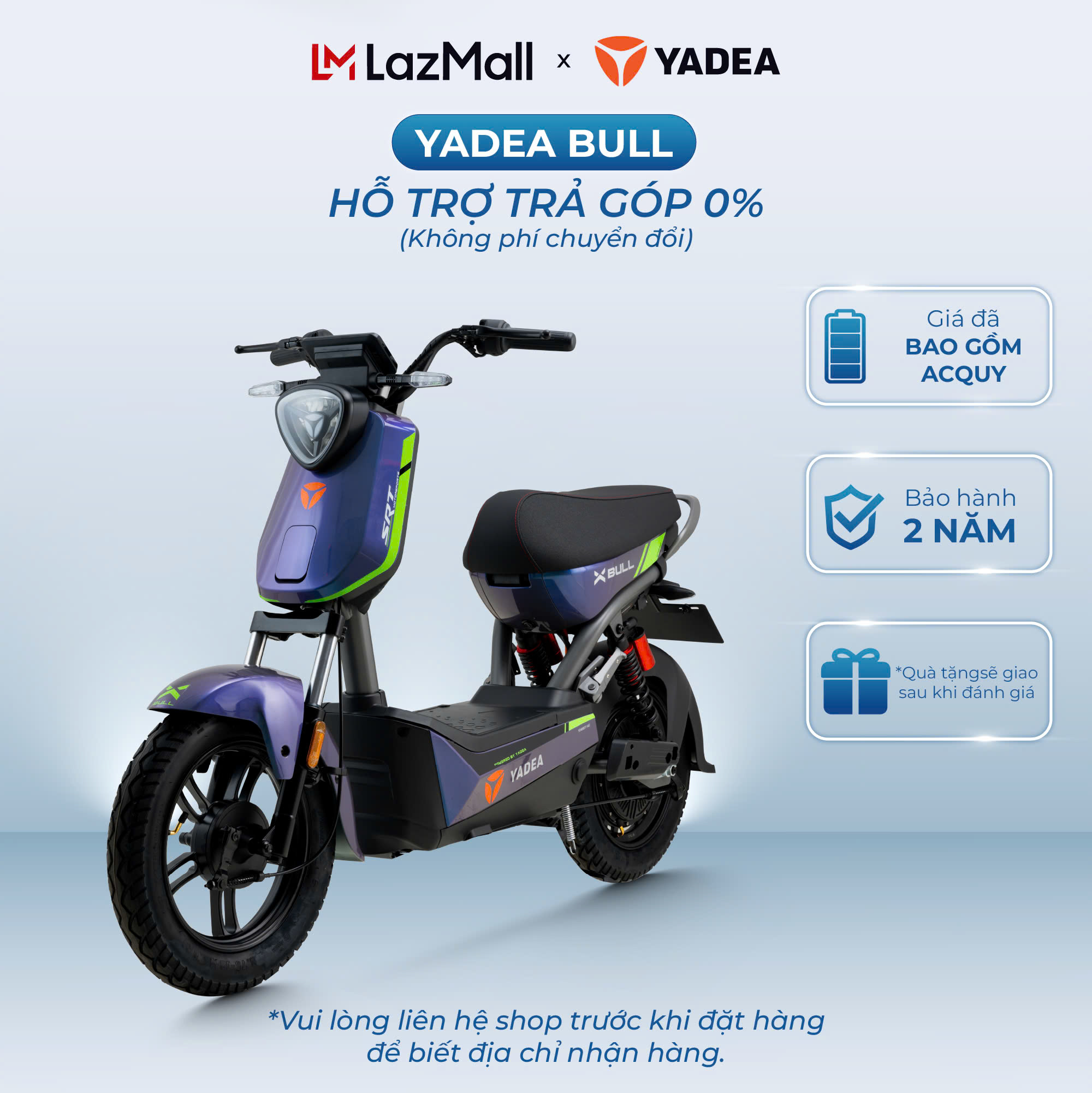 [TRẢ GÓP 0%] Xe Máy Điện YADEA XBULL Học Sinh Nhỏ Gọn 75Km Một Lần Sạc Bản 2024 - Bảo Hành 2 Năm