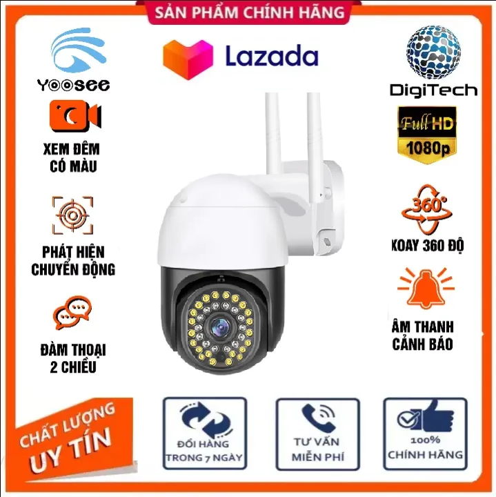 Camera wifi Camera Yoosee 2R28L 5.0Mpx Full HD 1080 Siêu sắc nét chống chịu thời tiết xem đêm có màu