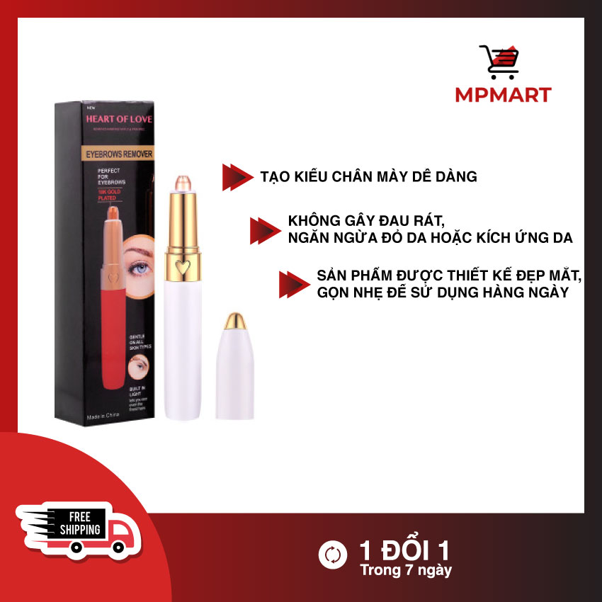 Bút cạo tỉa chân mày, Bút tỉa lông mũi; Bút tỉa cạo lông đa năng. Bảo hành 6 tháng bởi MPMART
