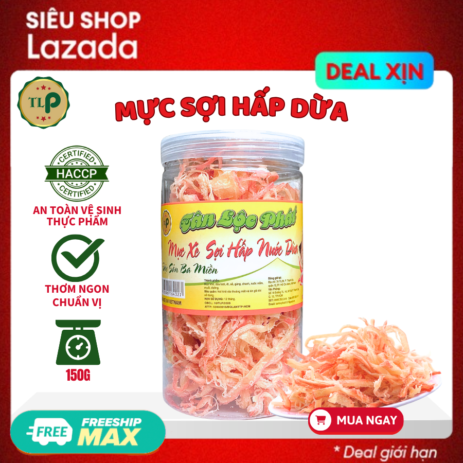 MỰC XÉ SỢI NƯỚC CỐT DỪA TÂN LỘC PHÁT - HŨ 150G