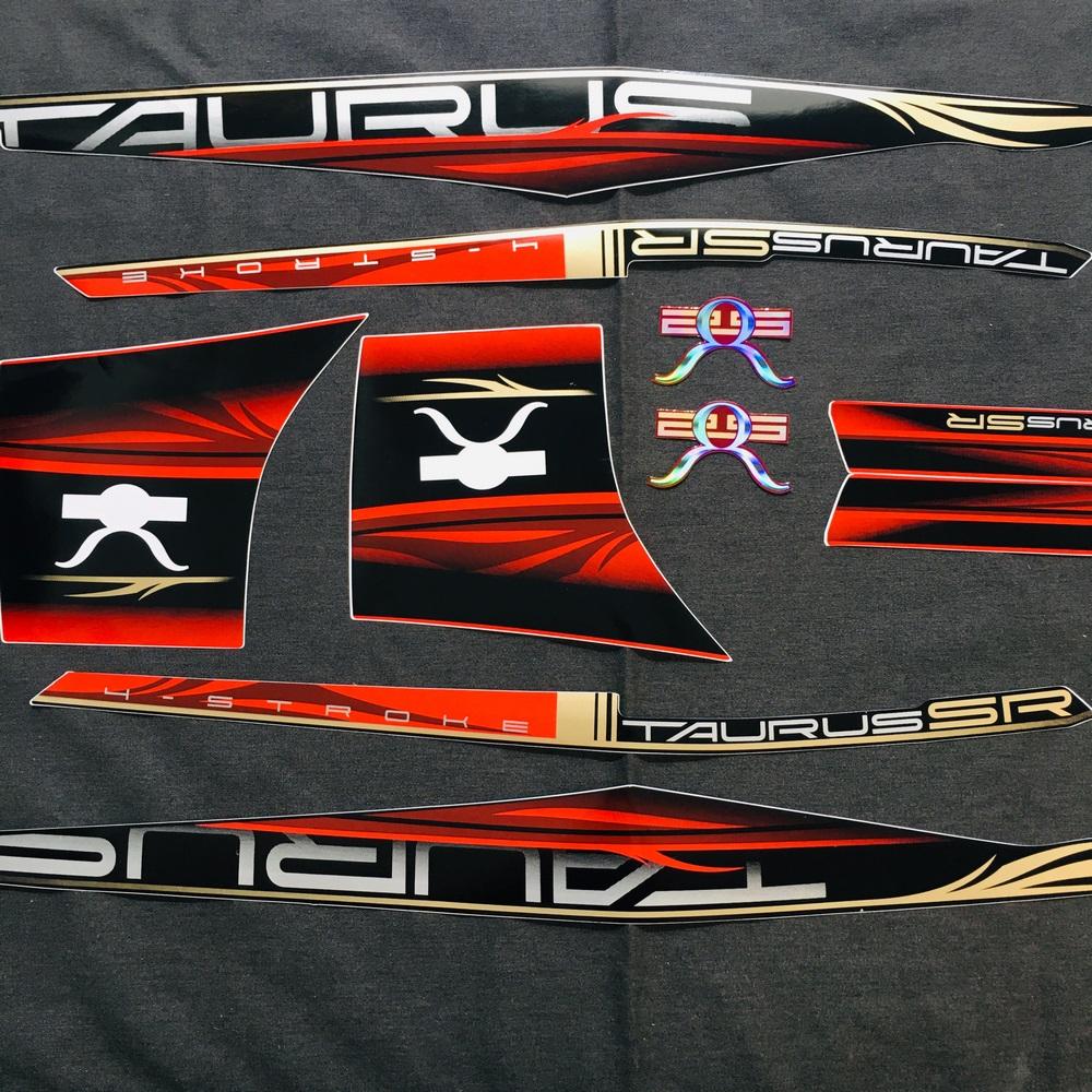 Bộ tem xe 3 lớp cao cấp cho YAMAHA TAURUS SR (MÀU ĐỎ)