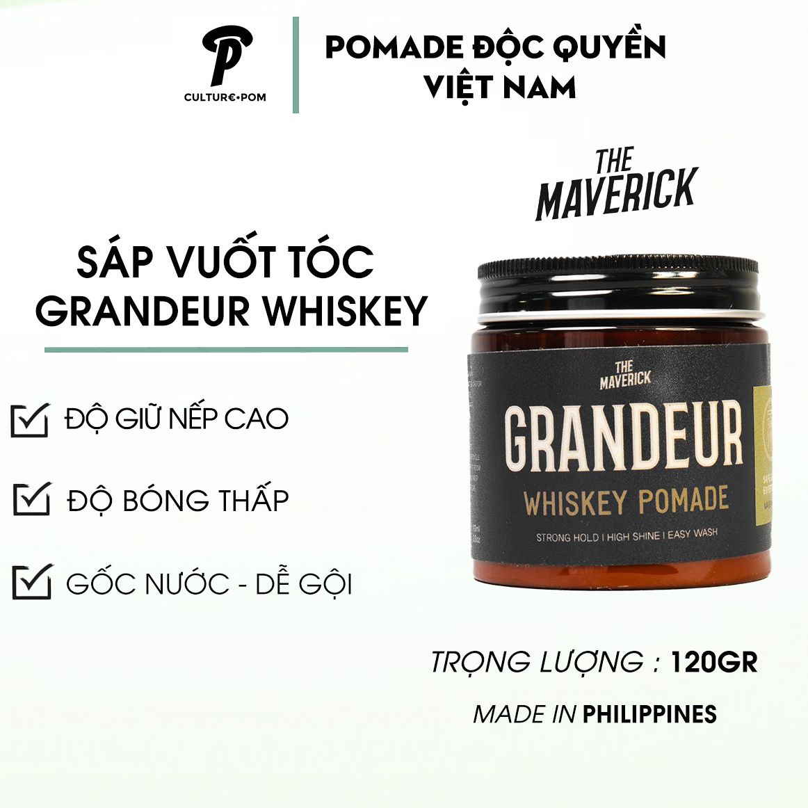 THE MAVERICK CHÍNH HÃNG ⎮ SÁP VUỐT TÓC Grandeur