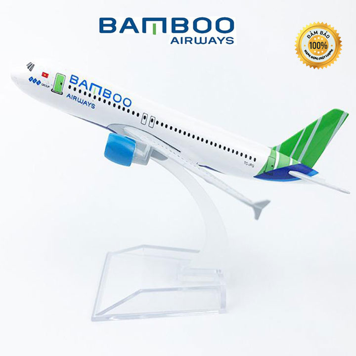 Mô hình máy bay Bamboo Airways 16cm