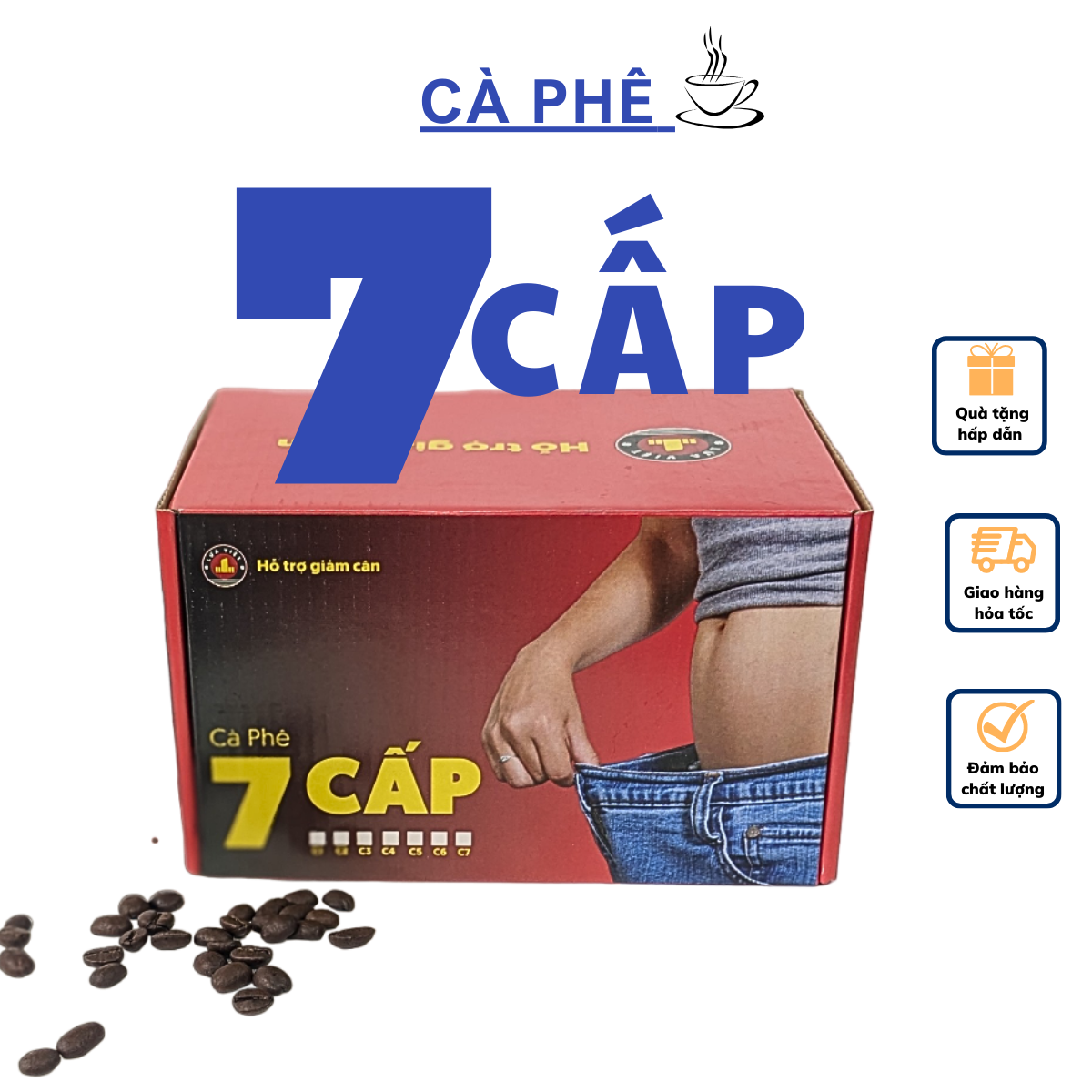 Cà phê nguyên chất 7 cấp độ cafe rang xay Việt Nam mix Robusta và Arabica tốt cho sức khỏe