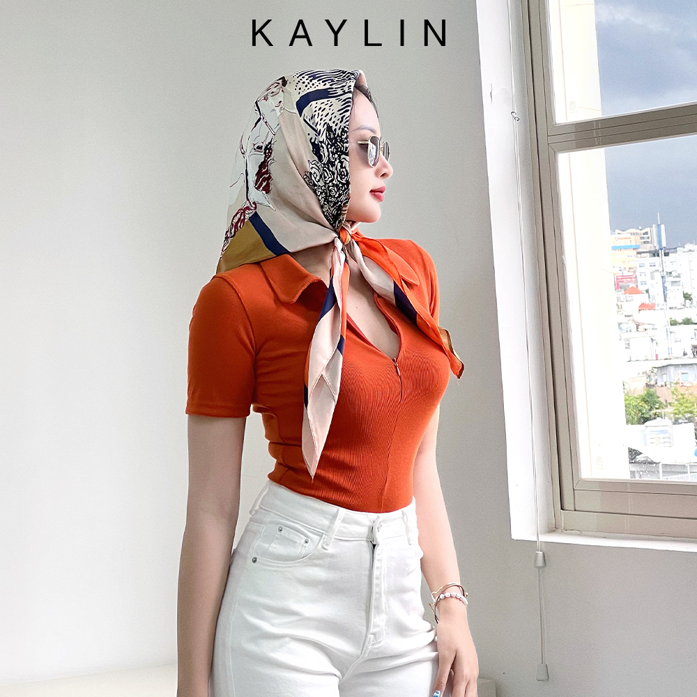 Áo thun nữ gân croptop freesize ôm body kiểu tay lỡ có cổ kaylin- n1651