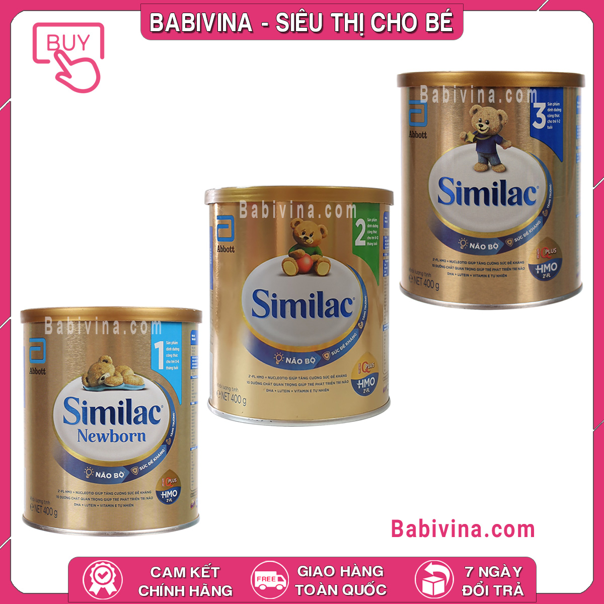 [CHÍNH HÃNG] Đủ Số - Sữa Similac 400g HMO - Số 1- Số 2 -Số 3 -Số 4 | Date Mới Nhất, Giá Tốt Nhất
