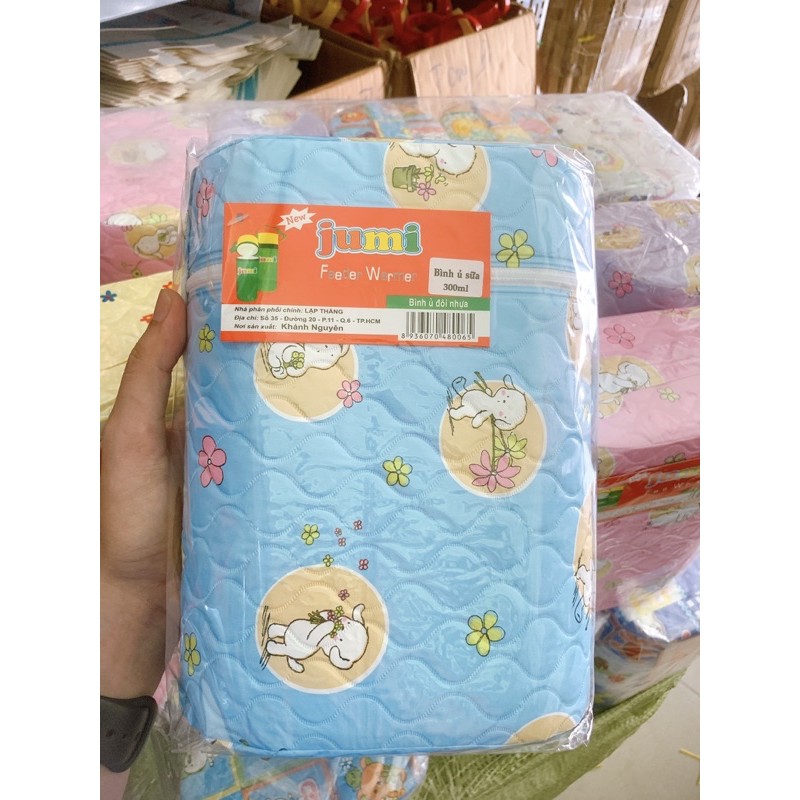 Bình đôi ủ bình sữa cổ chuẩn Jumi 3 lớp nhựa cao cấp