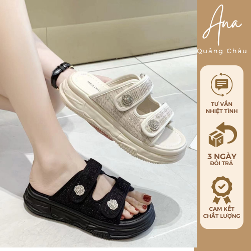 Giày quai hậu nữ, dép sandal quai hậu hàng đẹp fullbox Ana QC