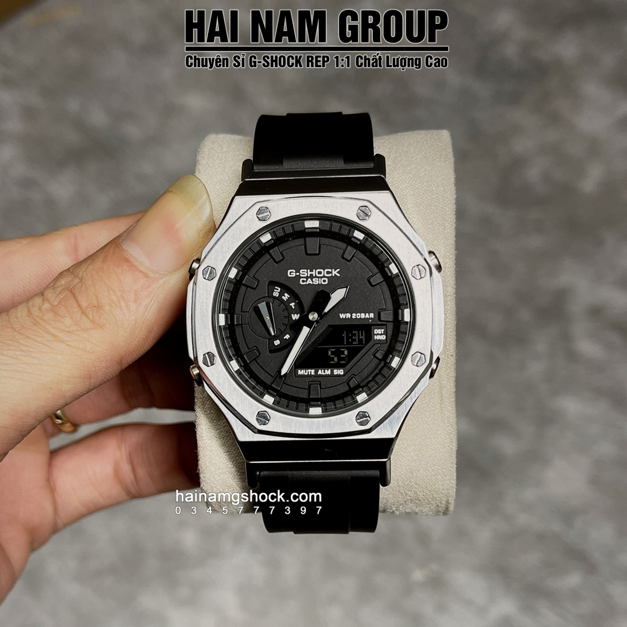 Đồng hồ nam G-SHOCK GA-2100-1A Custom Gen 2 Black Silver Camouflage | GA 2100 Silver Custom Gen 2 | GA 2100 Custom