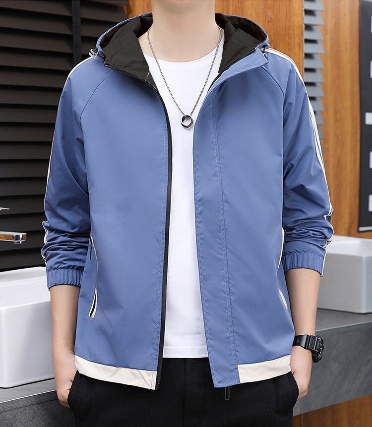 Áo khoác dù phối non nam style hàn quốc akd76- model fashion