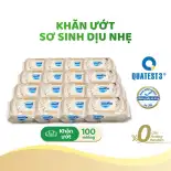Thùng 12 gói Khăn ướt Molfix Sơ sinh dịu nhẹ gói 100 miếng