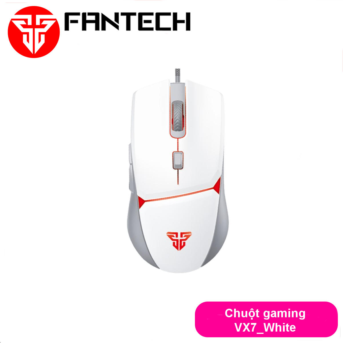 Chuột chơi game fantech vx7 crypto 6d macro rgb, dpi 200 đến 8000